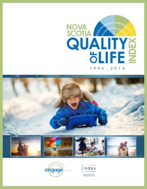Quality Of LIfe INdex report front page with child riding on sled