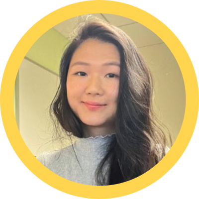 Woman smiling with long brown hair