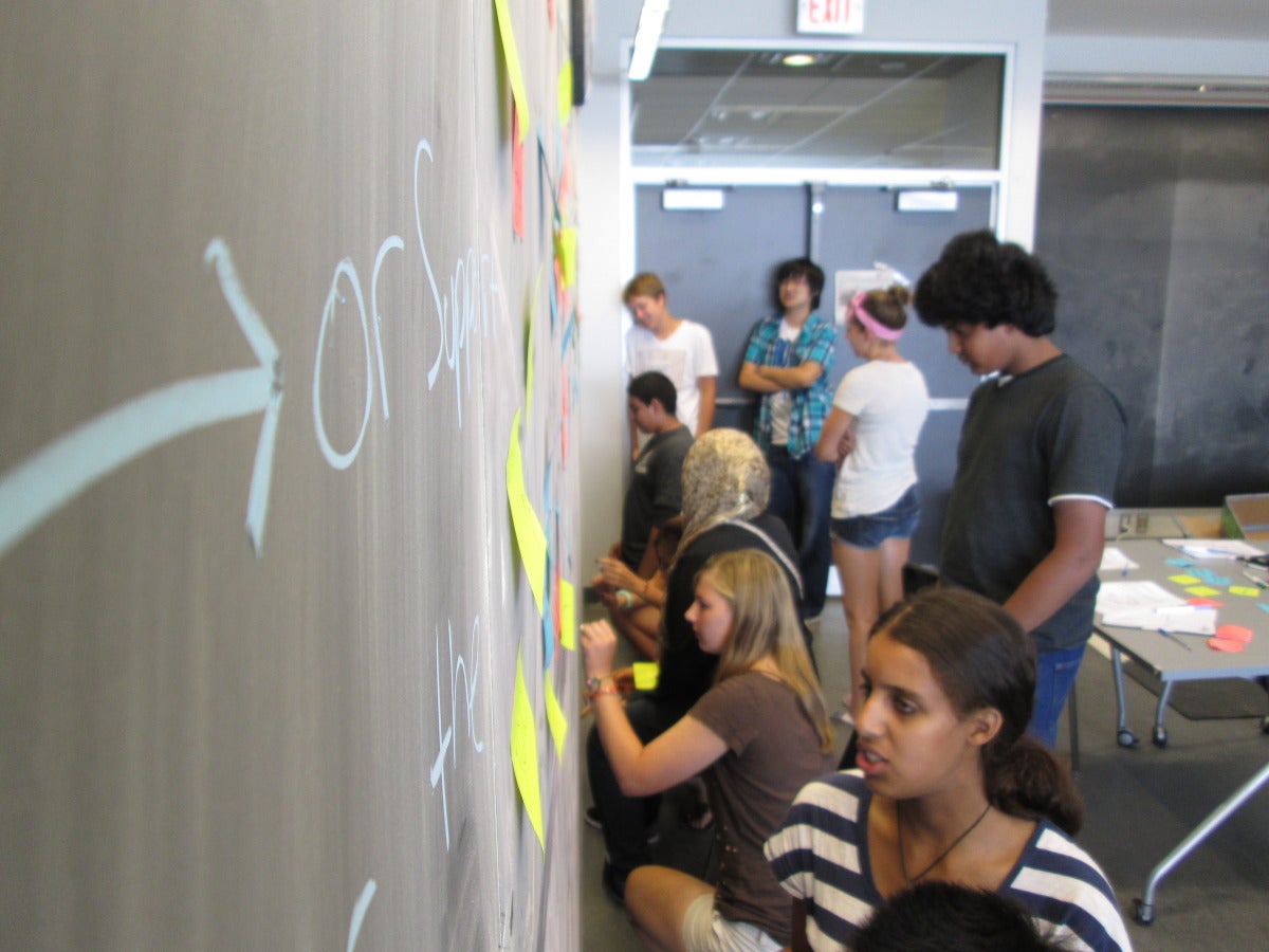 Summer Leadership participants brainstorming