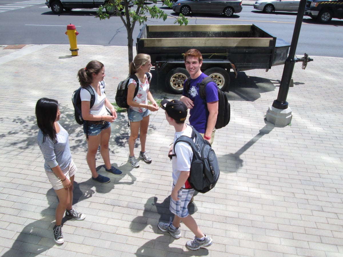 Summer Leadership program participants with team leader