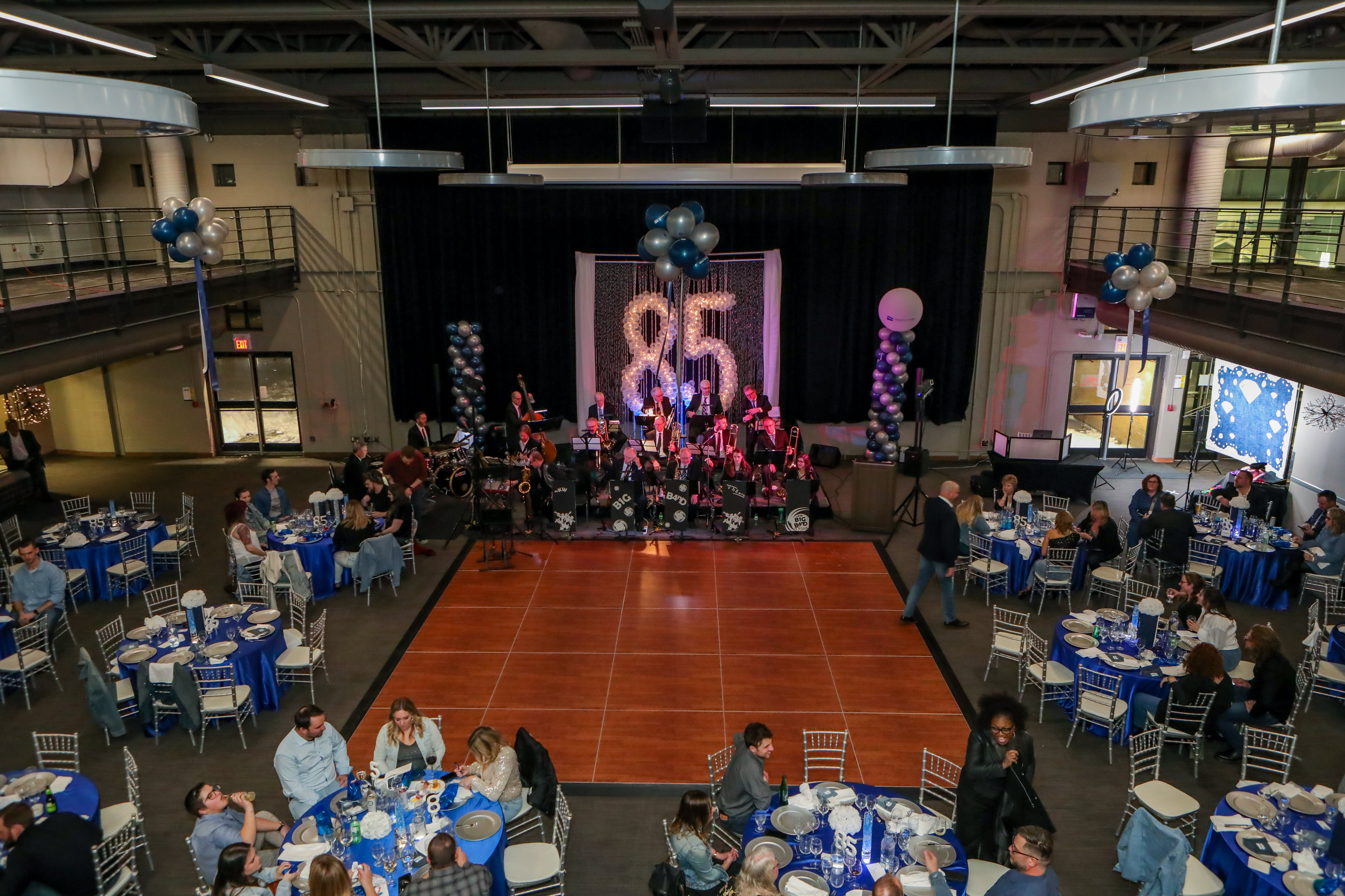 Overhead view of Fed Hall set up 