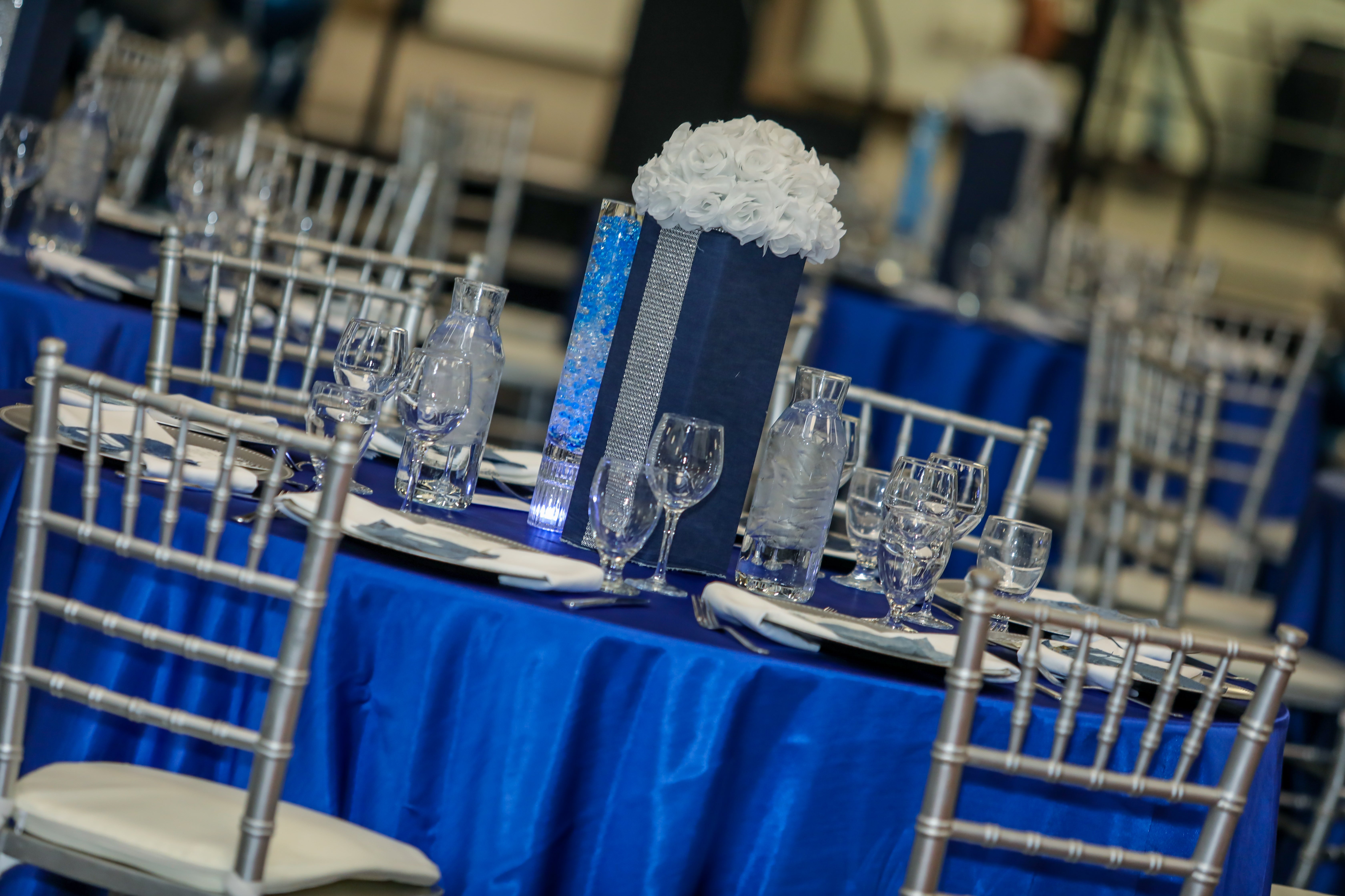 Table set up at Fed Hall