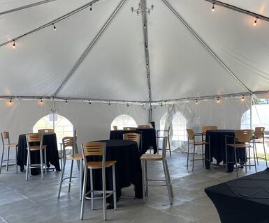 Fed Hall tent - inside view