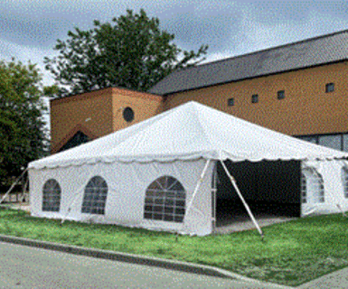 Fed Hall tent - outside view