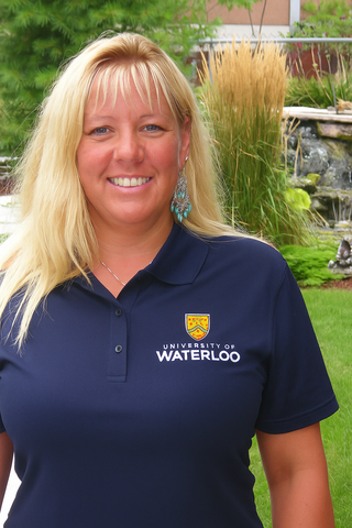 University of Waterloo representative wearing a branded golf shirt.