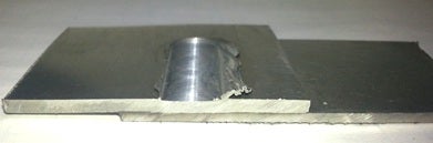 Al 5754 to DP600 dual phase steel lap weld 