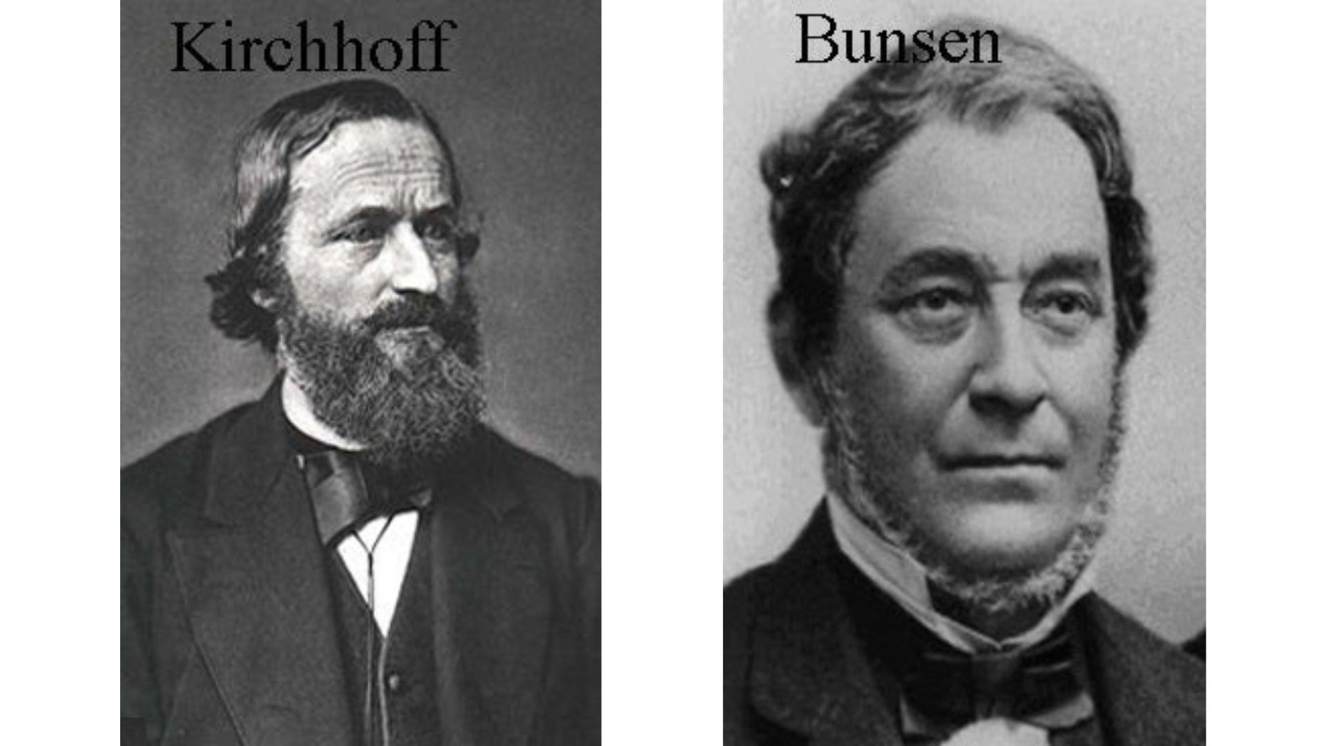 Portraits of Bunsen and Kirchhoff