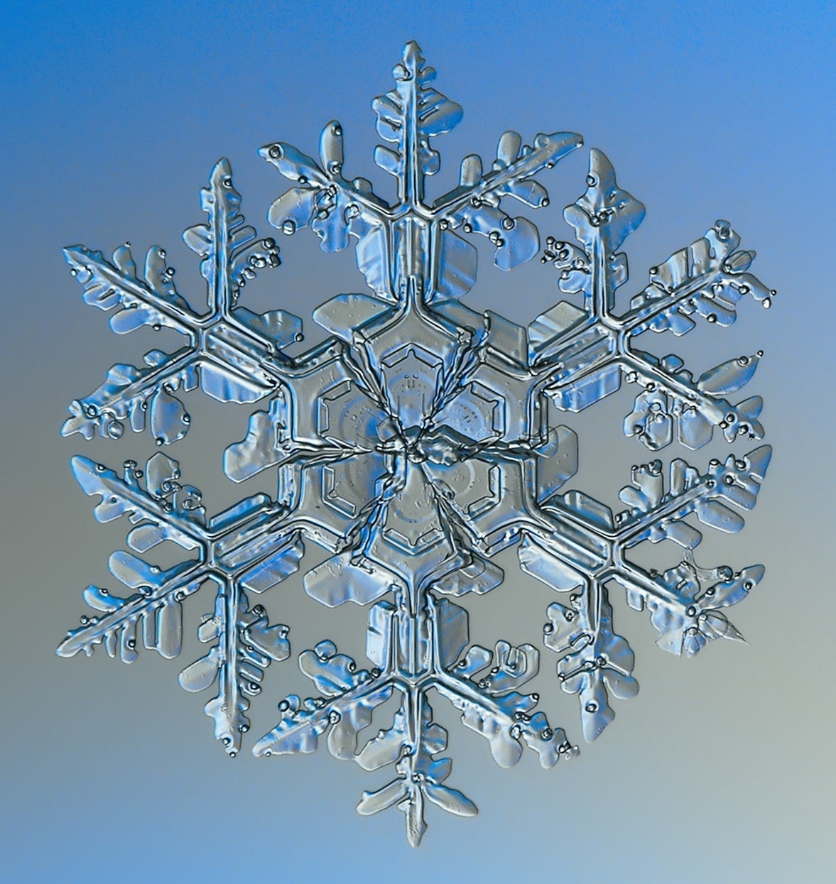 Figure 6. Colourless snowflake. Details in text.