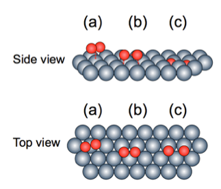 Side view and top view of the process. Description in caption and text.