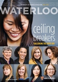 Waterloo ceiling breakers magazine cover, owning an assortment of engineering women