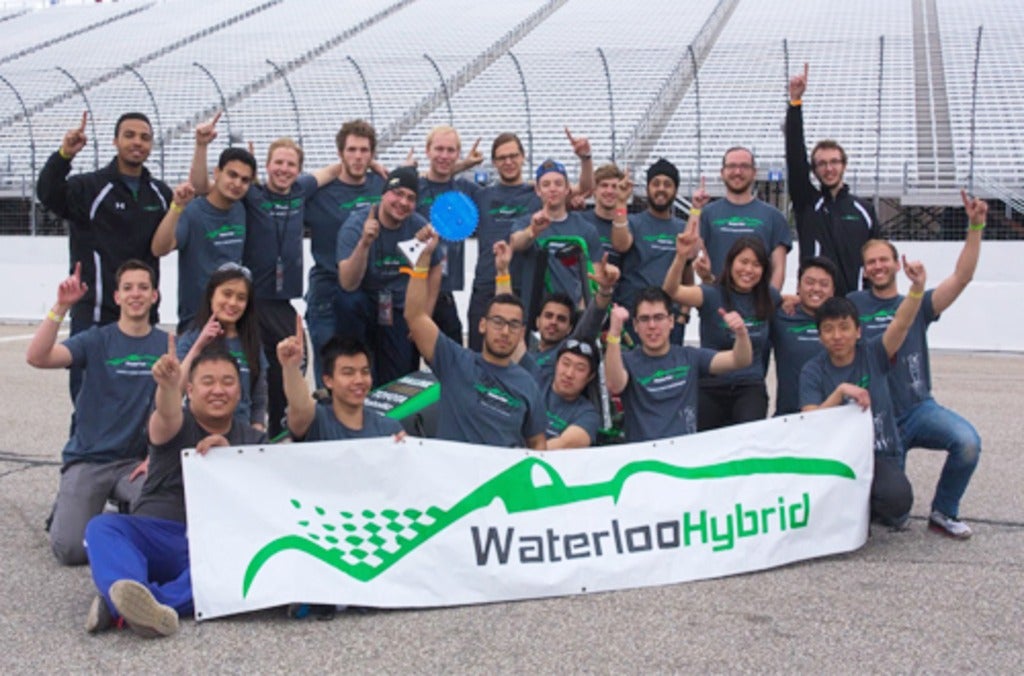 Hybrid team celebrates after their victory