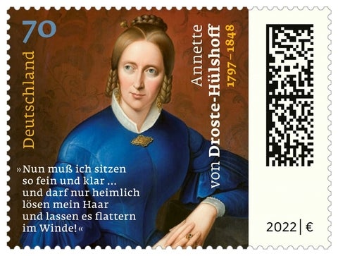 Stamp with Annette von Droste-Huelshoff
