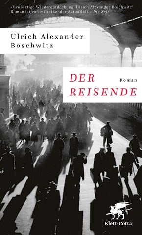 Der Reisende cover - people walking in a train station - black and white photo