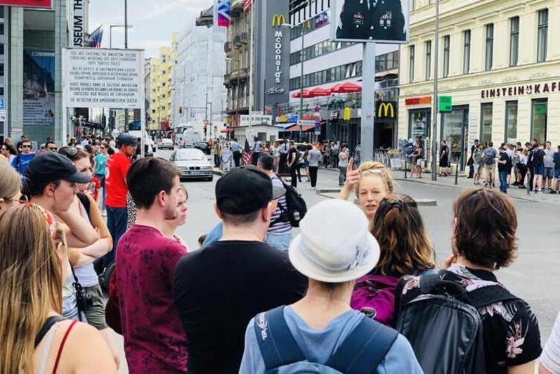 Students at Check Point Charlie