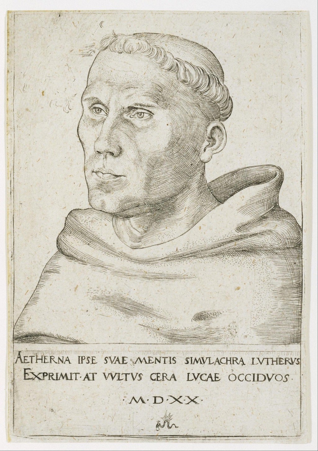 Drawing of Martin Luther by Lucas Cranach the Elder