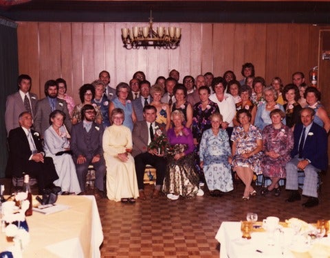 Group photo of German-Canadian celebration from the 1970s