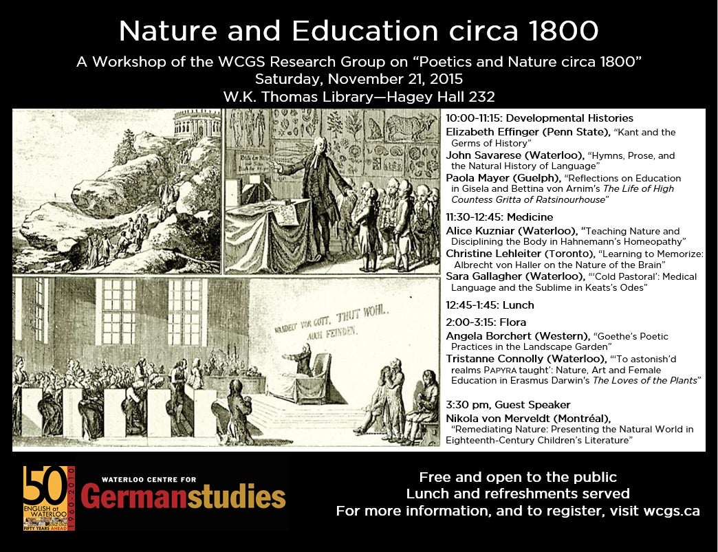 Poster for the Nature & Education circa 1800.