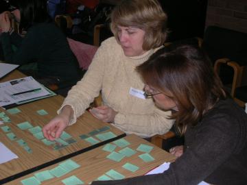 Educators participating in workshop activities