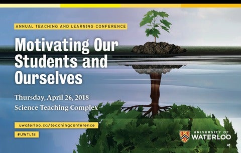 Conference poster with this year's conference theme: Motivating our Students and Ourselves
