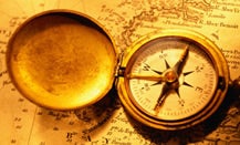 Photo of brass compass