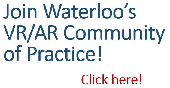 Join Waterloo's XR Community of Practice