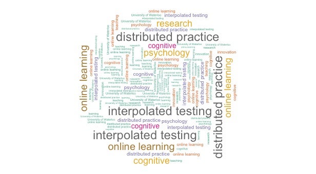 Word cloud containing words related to the project