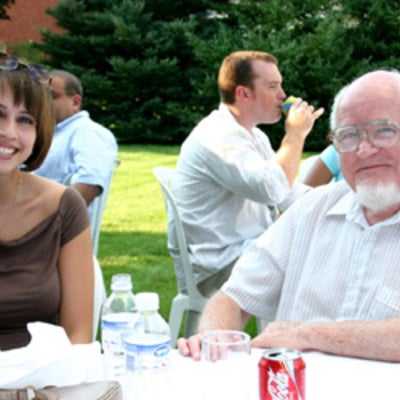 Roger Grant and an attendee at BBQ 2005