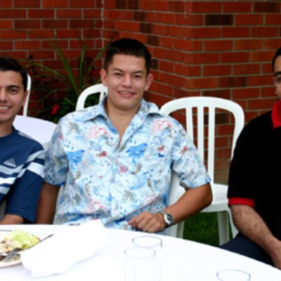 Three of the male attendees at BBQ 2005