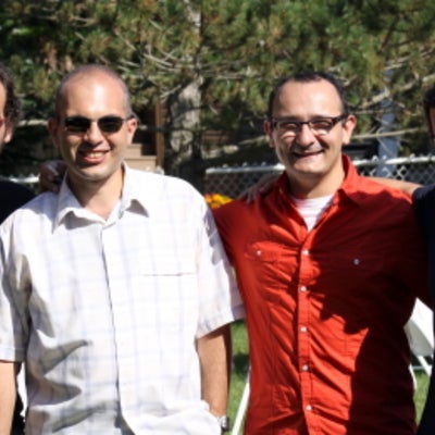 Four male attendees at BBQ 2010