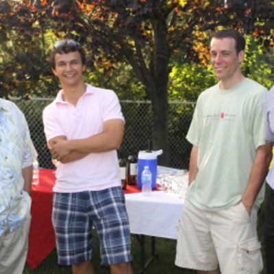 Dr. Raafat Mansour and three other attendees at BBQ 2010