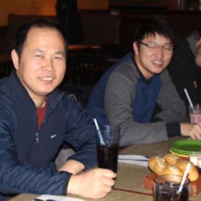 Fengxi Huang, Oliver Wong, and Siamak Fouladi at Christmas lunch 2009
