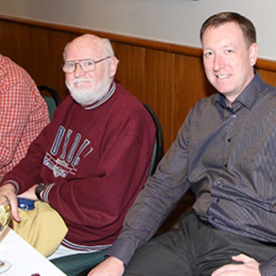Bill Jolley, Roger Grant, and Saman Nazari at Christmas lunch 2012