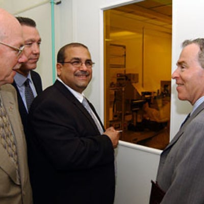 Raafat Mansour showing the facilities