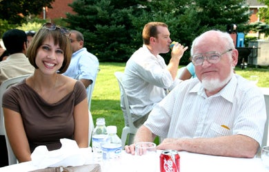 Roger Grant and an attendee at BBQ 2005