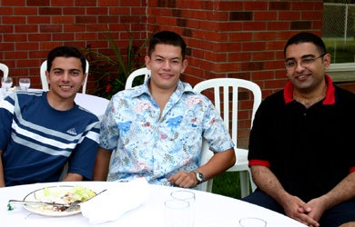 Three of the male attendees at BBQ 2005