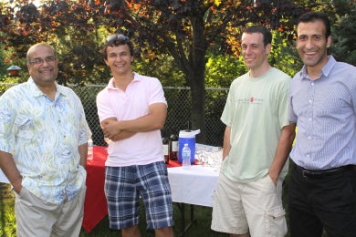 Dr. Raafat Mansour and three other attendees at BBQ 2010