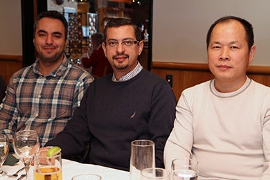 Saman Naziramadi, Fengxi Huang and one other attendee at the Christmas lunch 2012