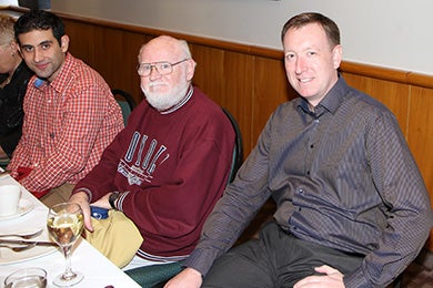 Bill Jolley, Roger Grant, and Saman Nazari at Christmas lunch 2012
