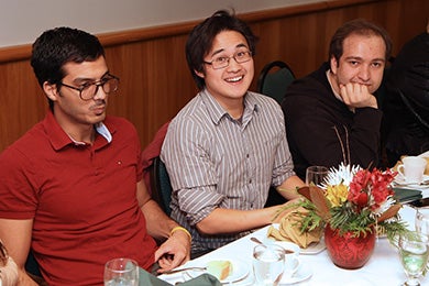 3 male attendees at Christmas lunch 2012