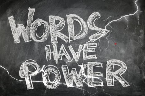 Words have power chalk drawing