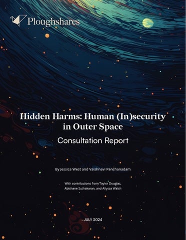 Cover of the consultation report with a painting of the night sky looking to space