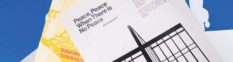 Pile of peace posters