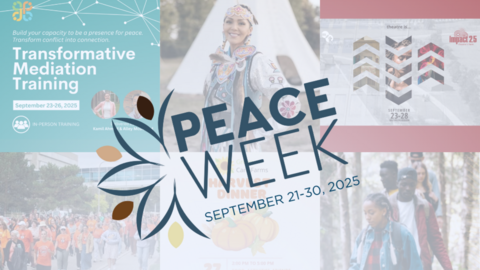 Peace Week Events with logo ontop