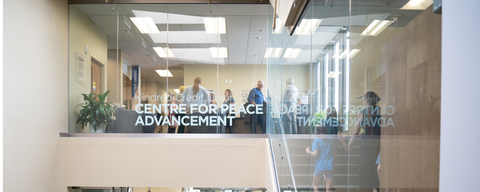 people walking up stairs