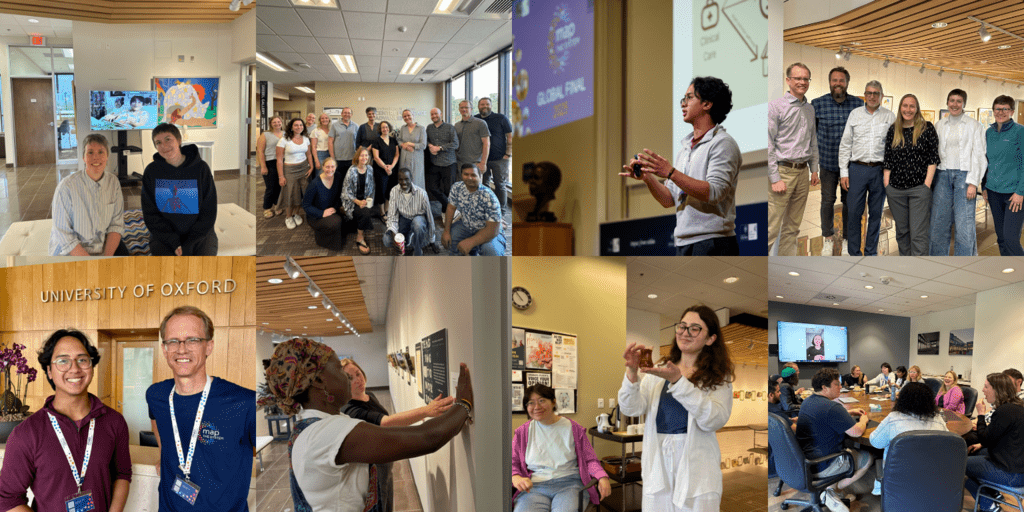 Photo montage of CPA boothing, meetings, presentations, and gallery events