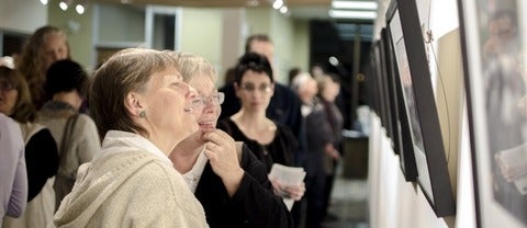 Women looking in Grebel Gallery