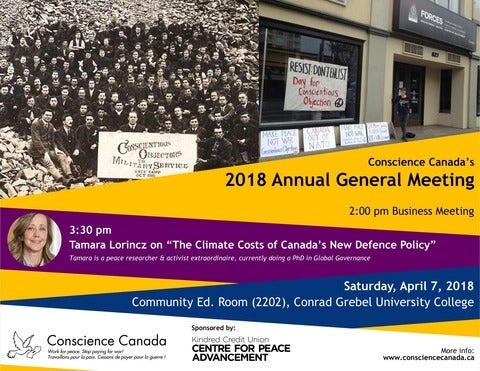 Conscience Canada's 2018 AGM publication