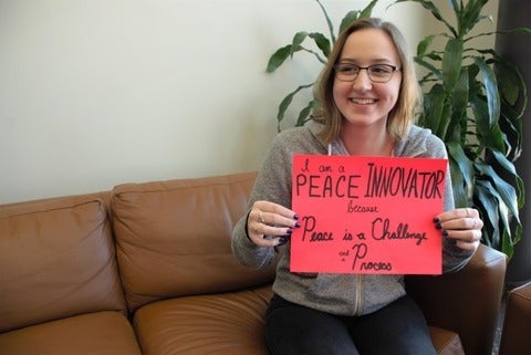 Peace innovator alumna Olivia 