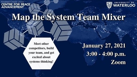 Map the System Team Mixer graphic: "January 27, 2021. 3-4 p.m. Zoom."