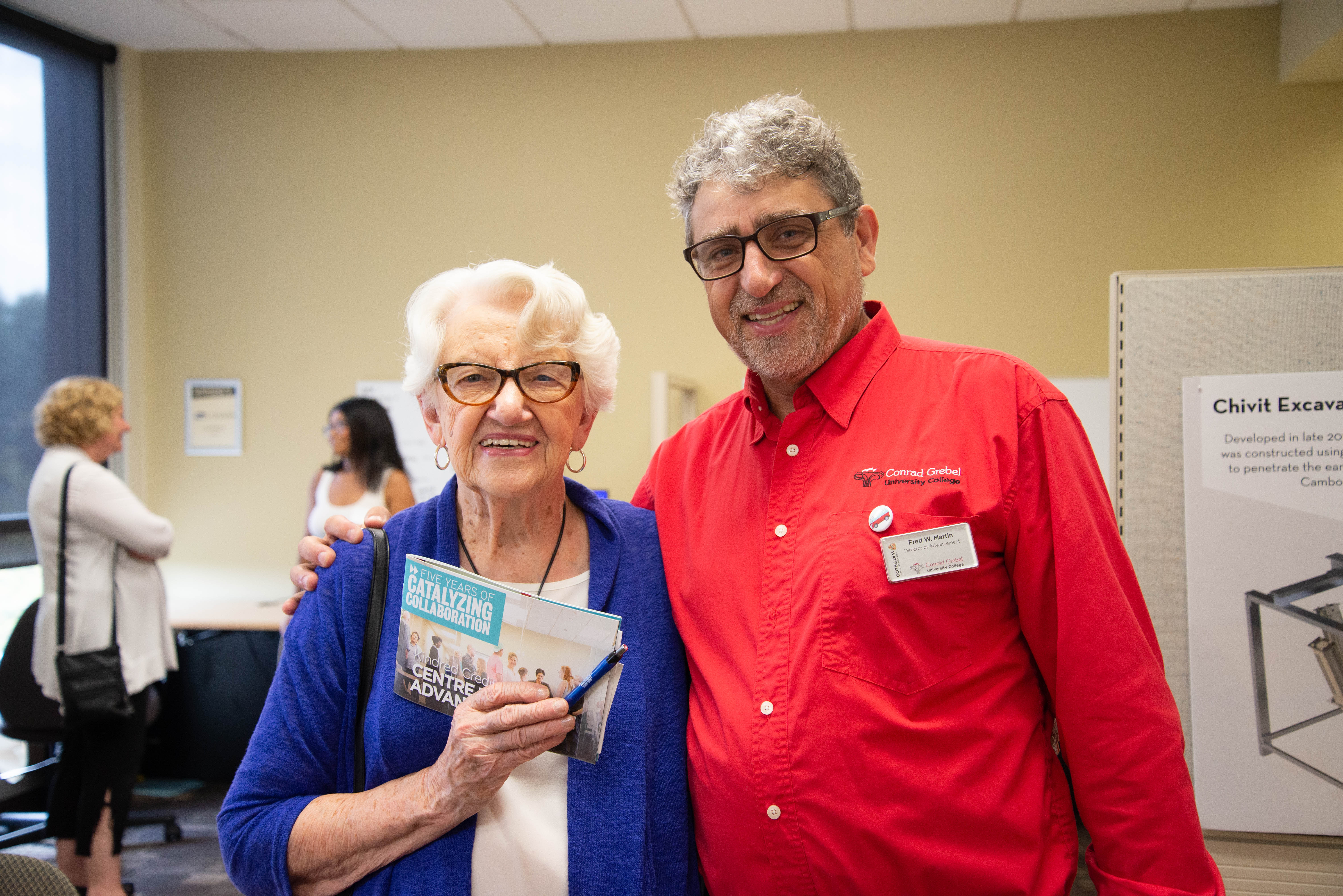 Fred Martin standing beside a visitor to the CPA